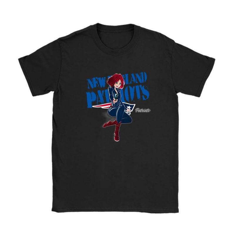 Black Widow NFL New England Patriots Unisex T-Shirt Cotton Tee TAT8087