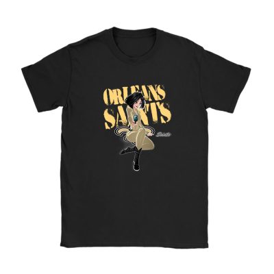 Black Widow NFL New Orleans Saints Unisex T-Shirt Cotton Tee TAT8092