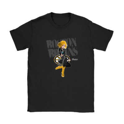 Black Widow NHL Boston Bruins Unisex T-Shirt Cotton Tee TAT7982