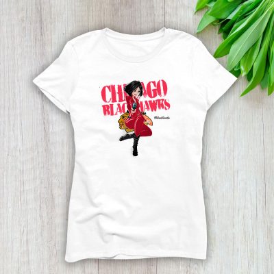Black Widow NHL Chicago Blackhawks Lady T-Shirt Women Tee LTL7996