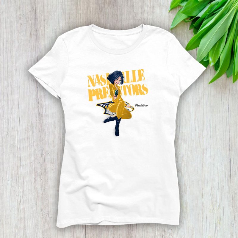 Black Widow NHL Nashville Predators Lady T-Shirt Women Tee LTL8088