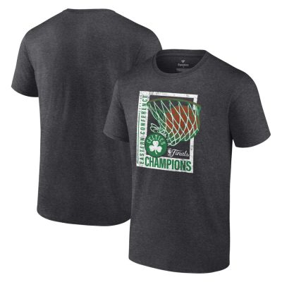 Boston Celtics 2024 Eastern Conference Champions Full Court Trap Unisex T-Shirt - Heather Charcoal