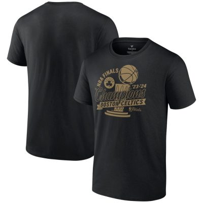 Boston Celtics 2024 NBA Finals Champions Defensive Rotation Trophy Unisex T-Shirt - Black