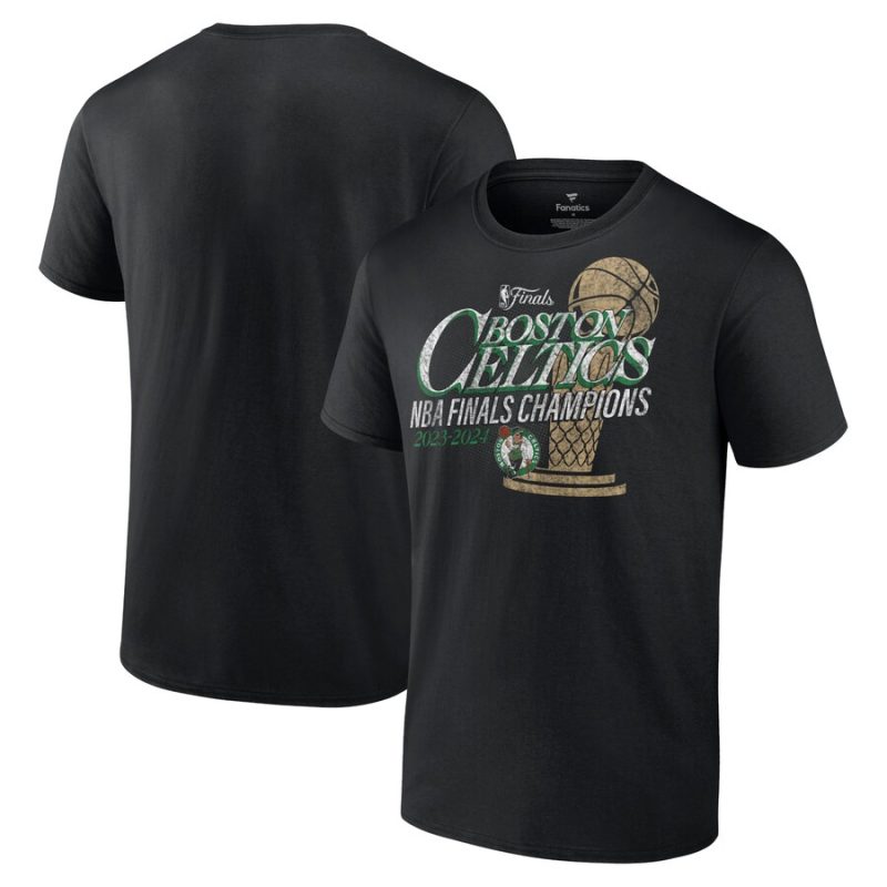 Boston Celtics 2024 NBA Finals Champions Fast Break Finish Trophy Unisex T-Shirt - Black