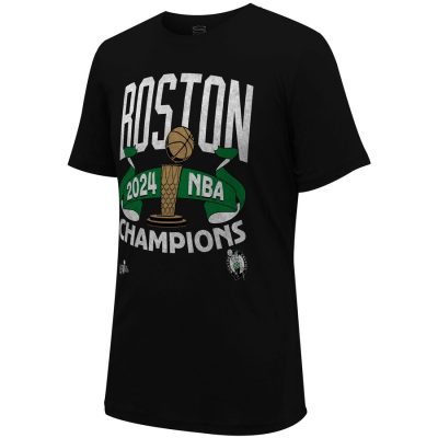 Boston Celtics Stadium Essentials 2024 NBA Finals Champions Intensity Banner Unisex T-Shirt - Black