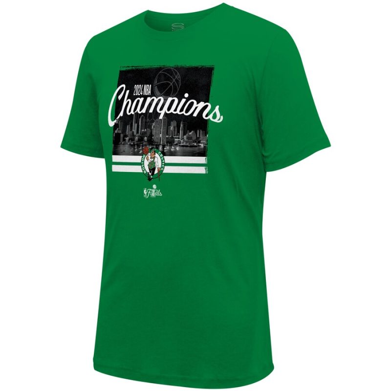 Boston Celtics Stadium Essentials 2024 NBA Finals Champions Skyline Unisex T-Shirt - Kelly Green