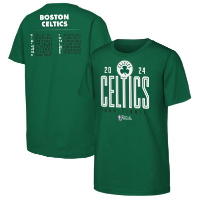 Boston Celtics Youth 2024 NBA Finals Roster Unisex T-Shirt - Kelly Green