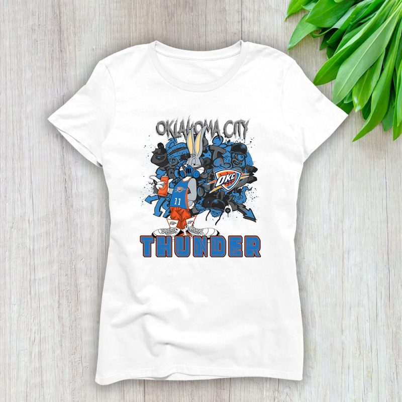 Bug Bunny X Oklahoma City Thunder Team X NBA X Basketball Lady Shirt Women Tee TLT5584