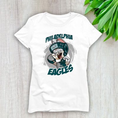 Bug Bunny X Philadelphia Eagles Team X NFL X American Football Lady Shirt Women Tee TLT5610