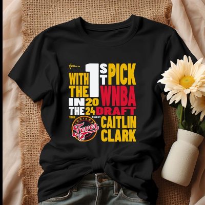 Caitlin Clark Indiana Fever 2024 WNBA Draft 1St Pick Unisex T-Shirt Cotton Tee