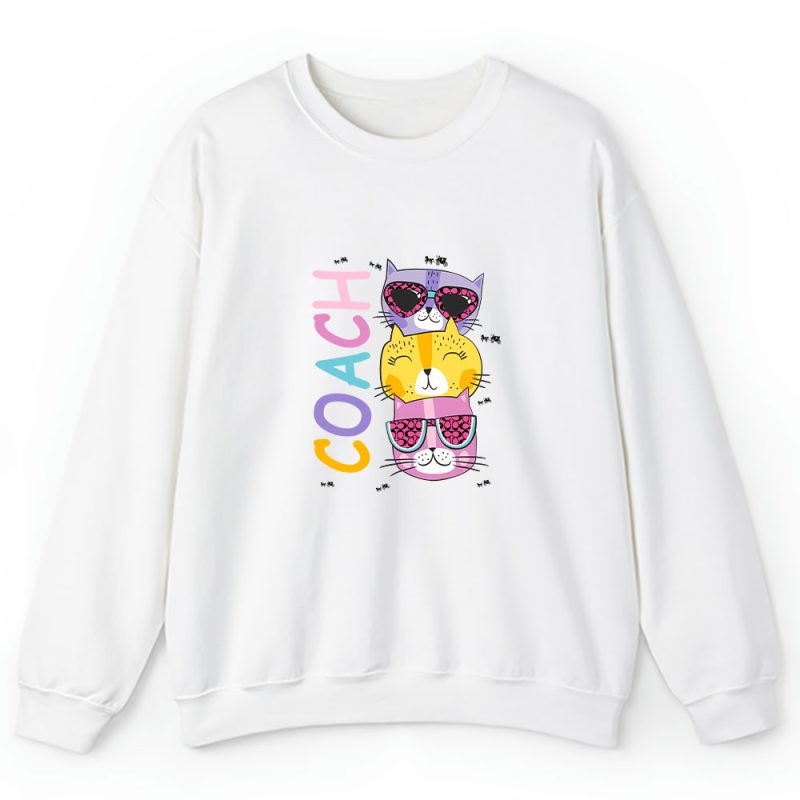 Cartoon Cats In Glasses Fruits Coach Brand Unisex Sweatshirt TAS6243