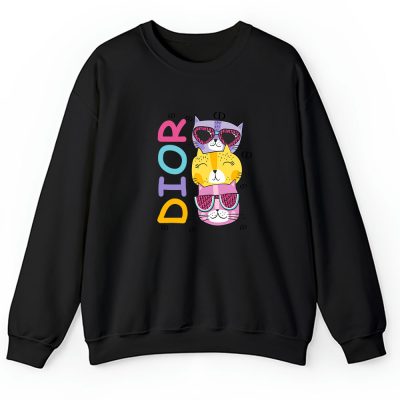 Cartoon Cats In Glasses Fruits Dior Brand Unisex Sweatshirt TAS5425