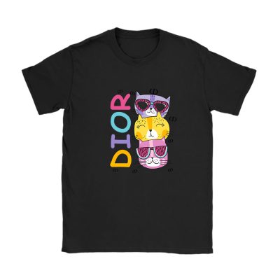 Cartoon Cats In Glasses Fruits Dior Unisex T-Shirt TAT5425