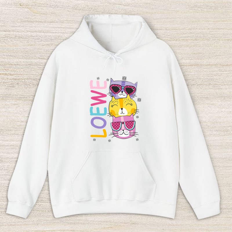 Cartoon Cats In Glasses Fruits Loewe Brand Unisex Hoodie TAH6244