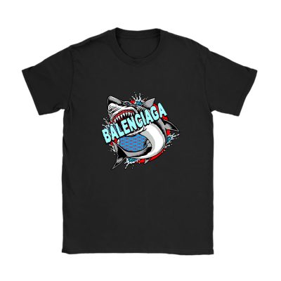 Cartoon Shark Balenciaga Brand Unisex T-Shirt Cotton Tee TAT6257