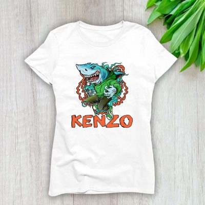 Cartoon Shark Kenzo Brand Lady Shirt Women Tee TLT5365