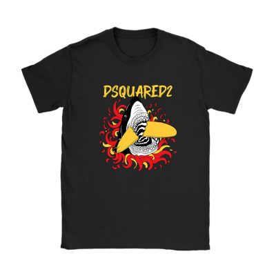 Cartoon Shark With Surfboard Dsquared2 Unisex T-Shirt TAT5487
