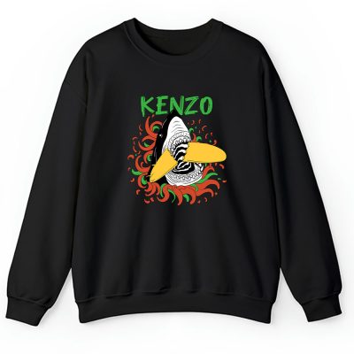 Cartoon Shark With Surfboard Kenzo Brand Unisex Sweatshirt TAS5491