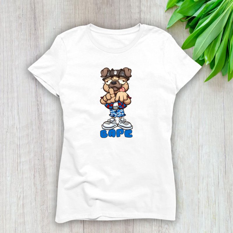 Cholo Pug Dog Making The Los Angeles Hand Sign Bape Brand Lady T-Shirt Cotton Tee TLT6248