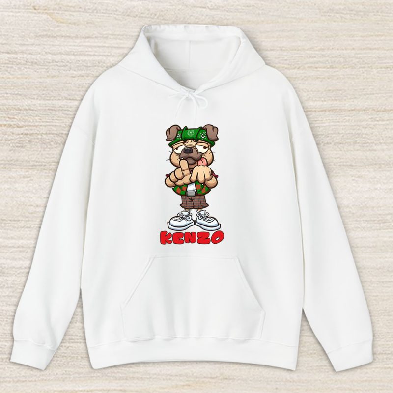 Cholo Pug Dog Making The Los Angeles Hand Sign Kenzo Brand Unisex Hoodie TAH6252