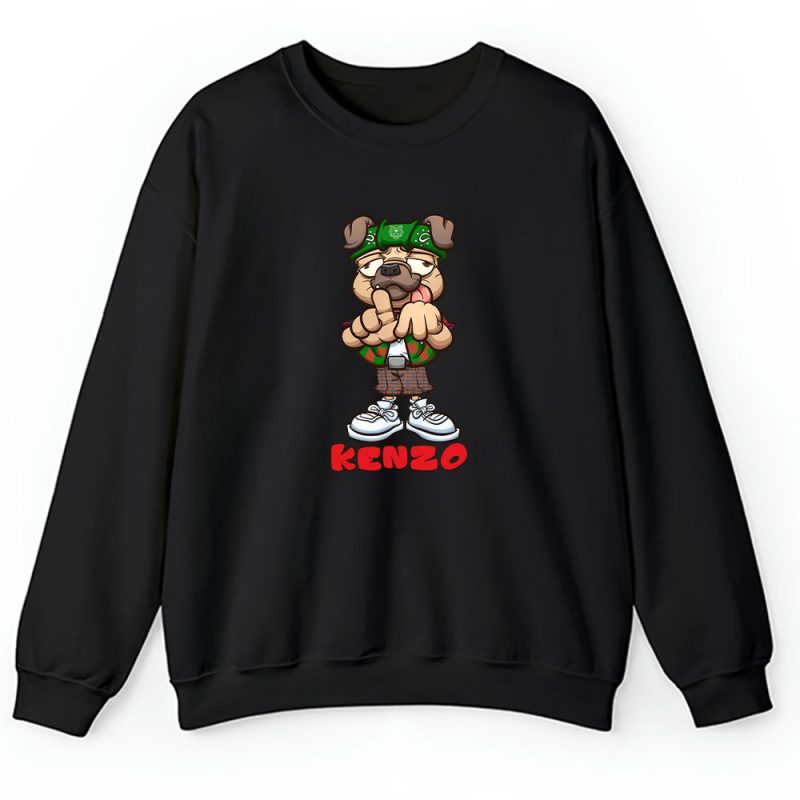 Cholo Pug Dog Making The Los Angeles Hand Sign Kenzo Brand Unisex Sweatshirt TAS6252