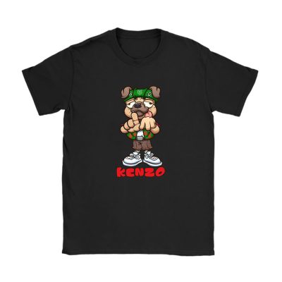 Cholo Pug Dog Making The Los Angeles Hand Sign Kenzo Brand Unisex T-Shirt Cotton Tee TAT6252