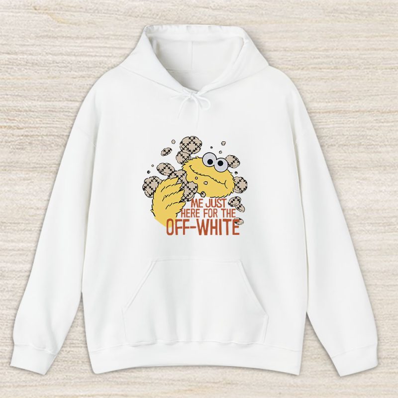 Cookie Monster Sesame Street Offwhite Unisex Hoodie TAH5459