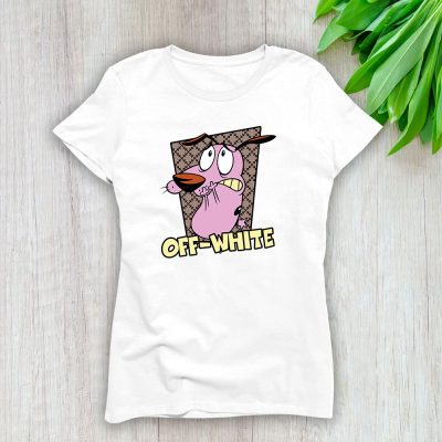 Courage The Cowardly Dog Offwhite Lady T-Shirt Women Tee LTL7020