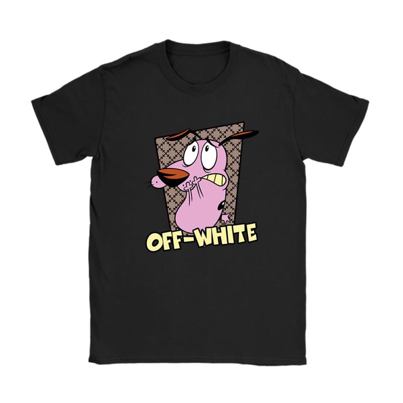 Courage The Cowardly Dog Offwhite Unisex T-Shirt Cotton Tee TAT7020