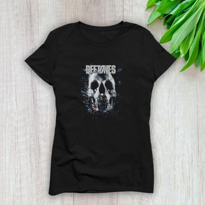 Deftones Skull Deftones Album Deft Alternative Metal Band Lady T-Shirt Women Tee TLT6918