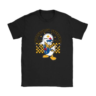 Donald Duck X Pittsburgh Steelers Team NFL American Football Unisex T-Shirt Cotton Tee TAT8564