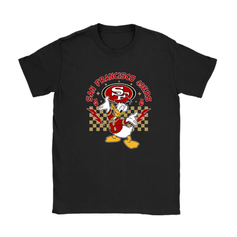 Donald Duck X San Francisco 49ers Team NFL American Football Unisex T-Shirt Cotton Tee TAT8566