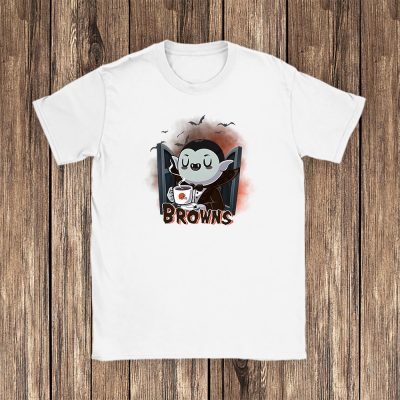 Dracula X Cleveland Browns Team NFL American Football Unisex T-Shirt Cotton Tee TAT6747