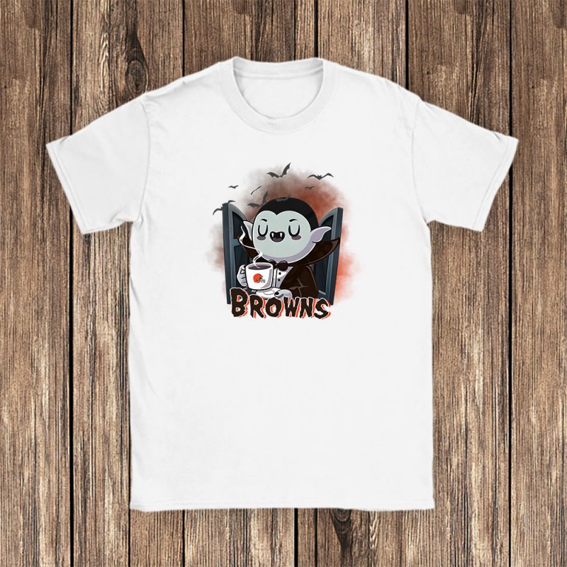 Dracula X Cleveland Browns Team NFL American Football Unisex T-Shirt Cotton Tee TAT6747