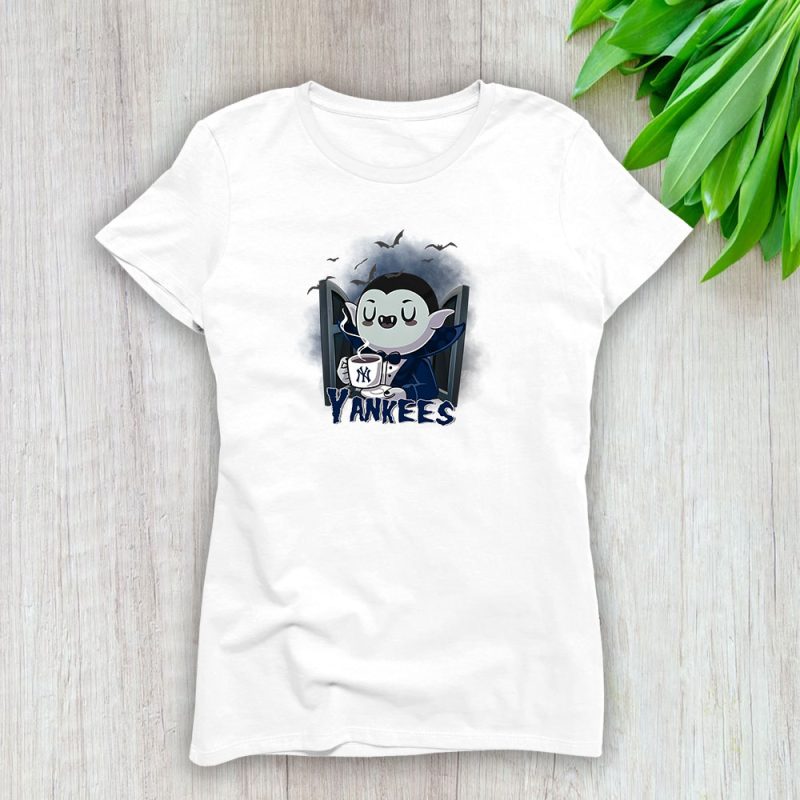 Dracula X New York Yankees Team X MLB X Baseball Fans Lady T-Shirt Women Cotton Tee TLT7852
