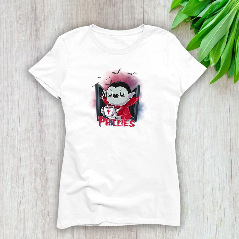 Dracula X Philadelphia Phillies Team X MLB X Baseball Fans Lady T-Shirt Women Cotton Tee TLT7855