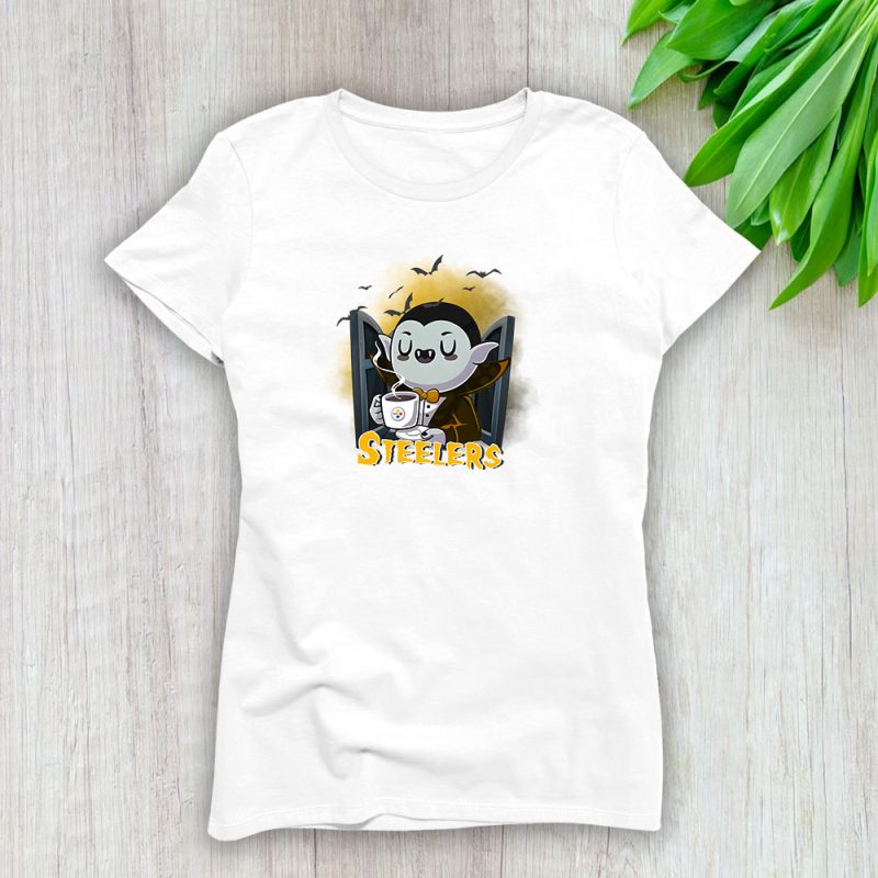 Dracula X Pittsburgh Steelers Team NFL American Football Lady T-Shirt Women Tee TLT6765