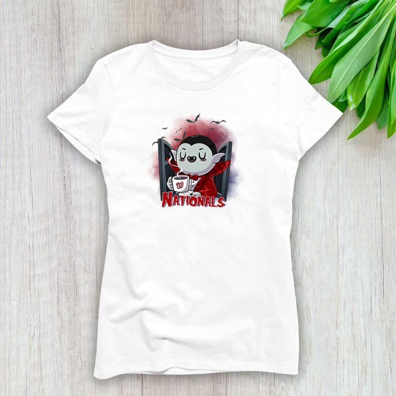 Dracula X Washington Nationals Team X MLB X Baseball Fans Lady T-Shirt Women Cotton Tee TLT7863