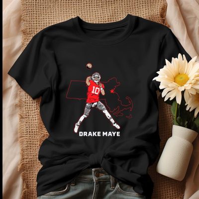 Drake Maye State Star New England Patriots Unisex T-Shirt Cotton Tee