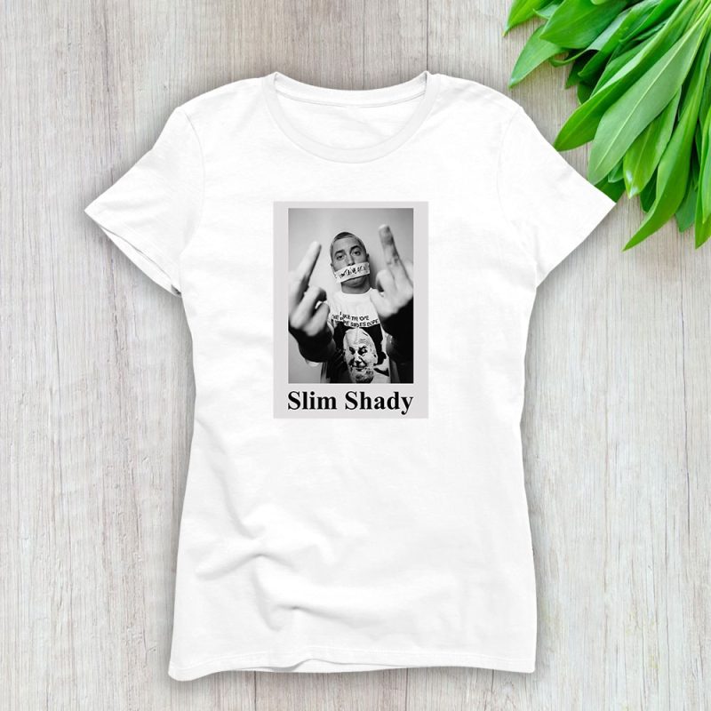 Eminem Slim Shady Marshall Mathers Mm Double M Lady T-Shirt Women Tee LTL8463