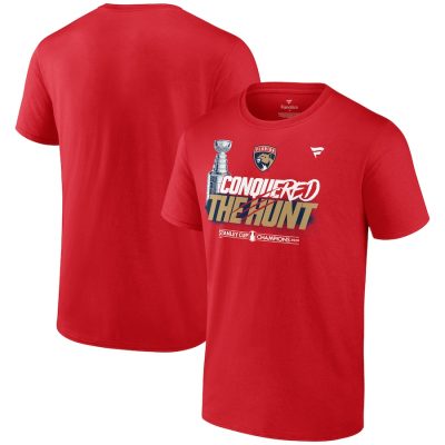 Florida Panthers 2024 Stanley Cup Champions Celebration T-Shirt - Red