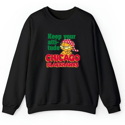 Garfield X Chicago Blackhawks Team NHL Hockey Fan Unisex Sweatshirt TAS6802