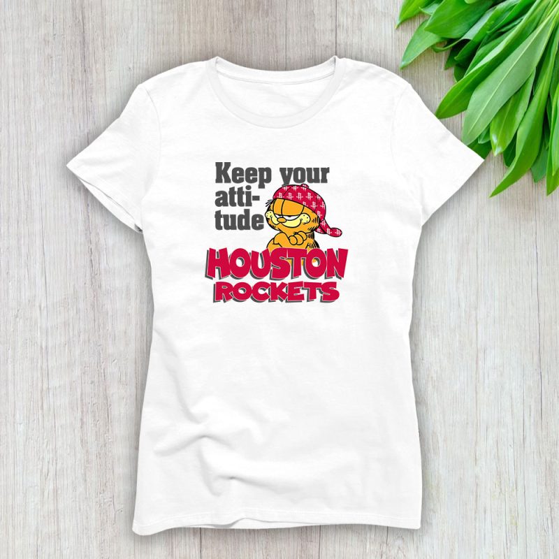 Garfield X Houston Rockets Team X NBA X Basketball Lady T-Shirt Women Tee TLT6796