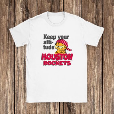 Garfield X Houston Rockets Team X NBA X Basketball Unisex T-Shirt Cotton Tee TAT6796