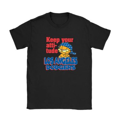 Garfield X Los Angeles Dodgers Team X MLB X Baseball Fans Unisex T-Shirt Cotton Tee TAT6784
