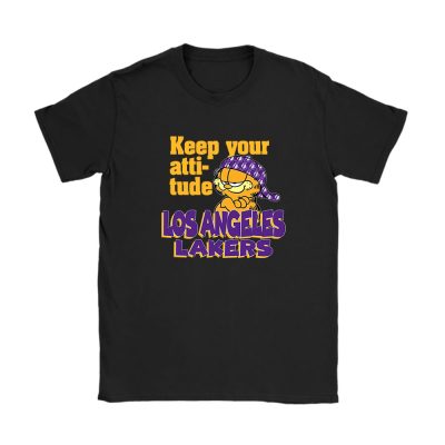 Garfield X Los Angeles Lakers Team X NBA X Basketball Unisex T-Shirt Cotton Tee TAT6797