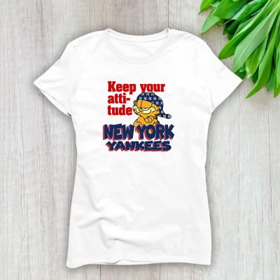 Garfield X New York Yankees Team X MLB X Baseball Fans Lady T-Shirt Women Tee TLT6786