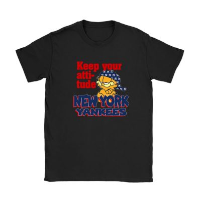 Garfield X New York Yankees Team X MLB X Baseball Fans Unisex T-Shirt Cotton Tee TAT6786