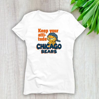 Garfiled X Chicago Bears Team NFL American Football Lady T-Shirt Women Tee TLT6771