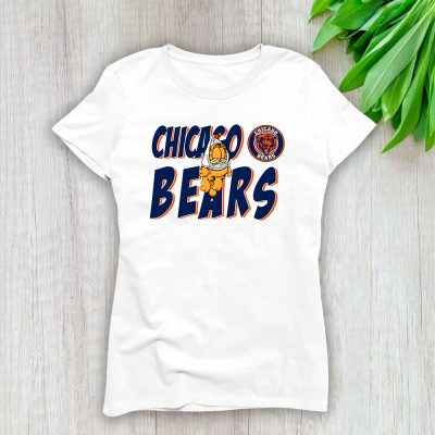 Garfiled X Chicago Bears Team X NFL X American Football Lady Shirt Women Tee TLT5616